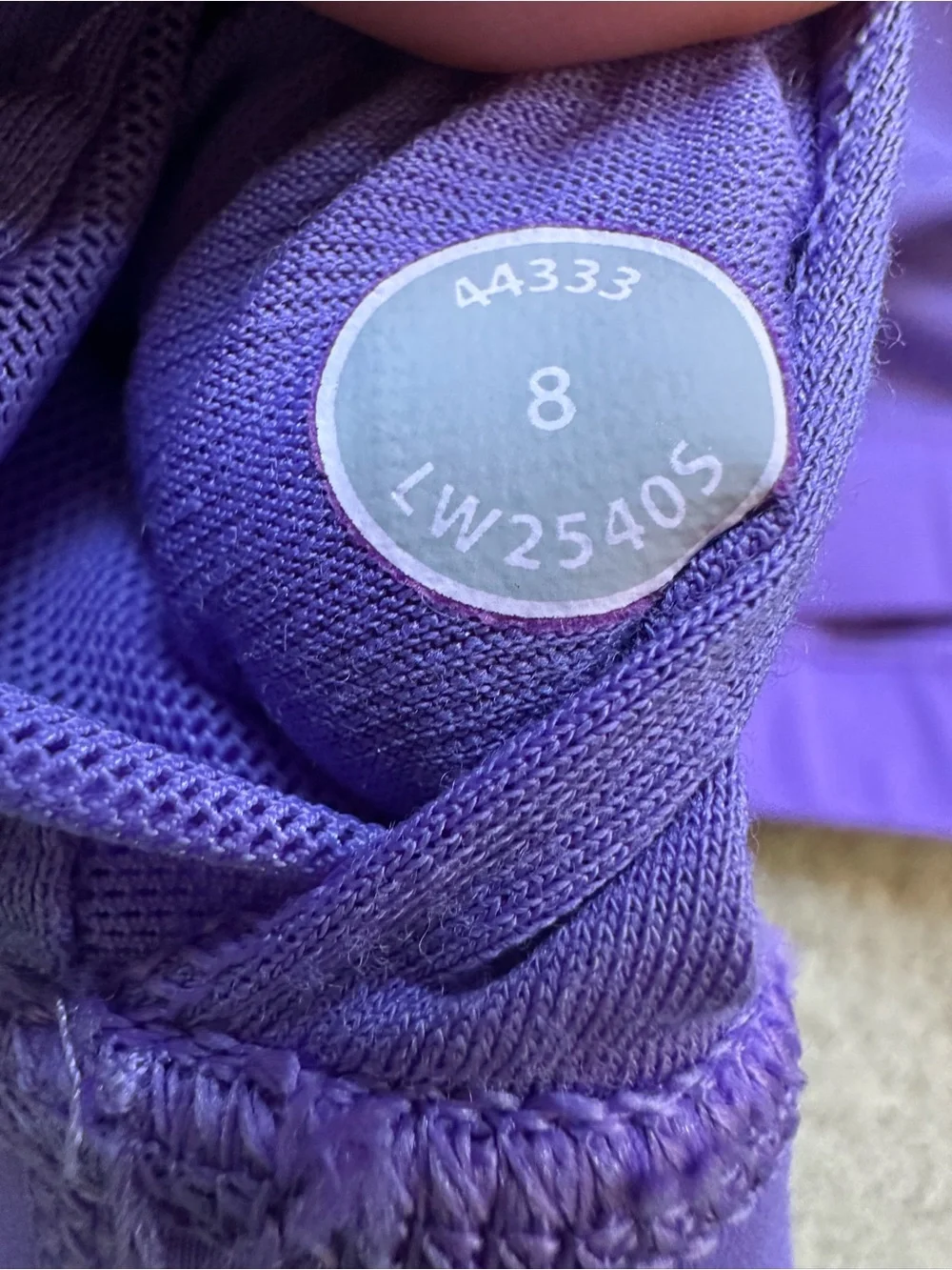 Lululemon Energy Bra Purple Size 8 Strappy Crossback Athletic Sports Bra
